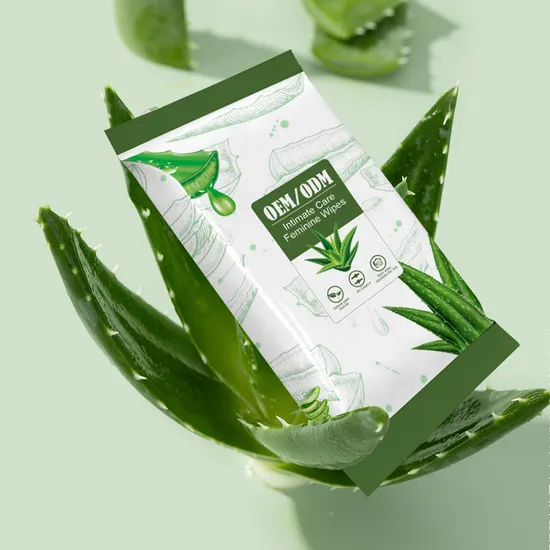 Private Label Organic Plant Base Hygiene Vaginal Cleaning Feminine Wipes